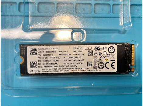 Hynix 8SSSS0L24818K4KN23V02JX 1TB M.2 Nvme