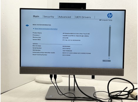 HP EliteOne 800 G3 All-in-One 23" 1920x1080 FHD i5-7500 8GB 260GB HD 630
