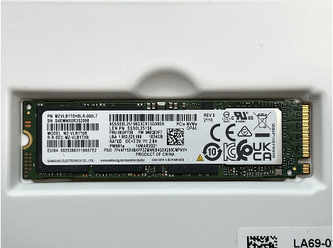 Samsung 8SSSS0L25156G3CX13G09EK 1TB M.2 Nvme