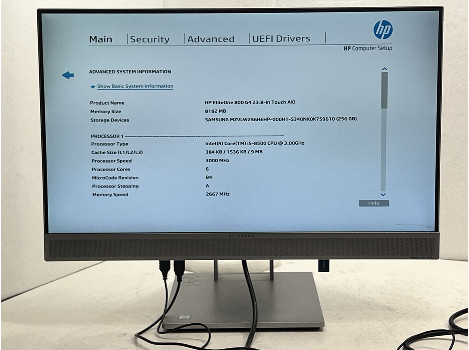 HP EliteOne 800 G4 All-in-One 23" 1920x1080 FHD i5-8500 8GB 260GB UHD 630